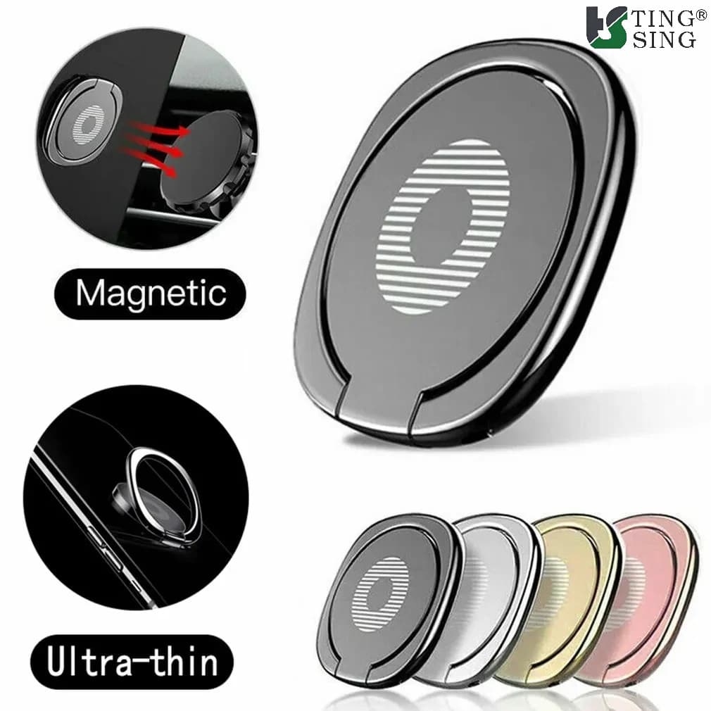 Suporte De Anel De Telefone Para Desktop Universal Ultra-Fino Metal Rotativo Iphone Xiaomi Huawei Smartphone Aperto De D