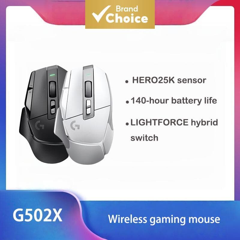 Mouse Gamer Logitech G502 X LIGHTSPEED Sem Fio, Sensor HERO 25K, RGB Programável, Leve e Ergonômico para PC e Notebook