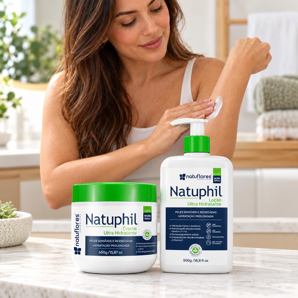 Kit Hidratação Intensa Natuphil Loção Ultra Hidratante 500ml + Creme Hidratante Corporal 450g