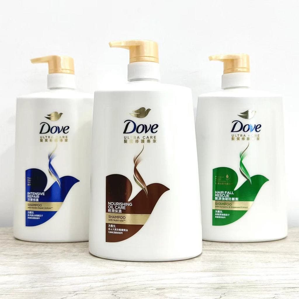 Shampoo Dove Versão Hong Kong Importado 1.000ml Fonte de Cabelo Forte Luz Hidratante Reparação Profunda Hidratante Antic