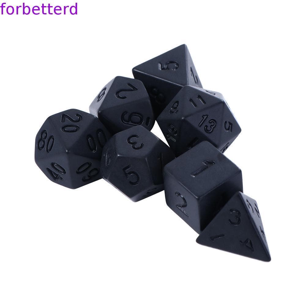  Preto RPG Conjunto De Dados Durável Acrílico Jogo Brinquedos Jogos De Tabuleiro Família Personalidade Brinque