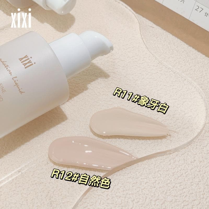 Maquiagem xixi elegante segurar maquiagem base líquida textura hidratante delicado brilho Natural hidratante base de tez