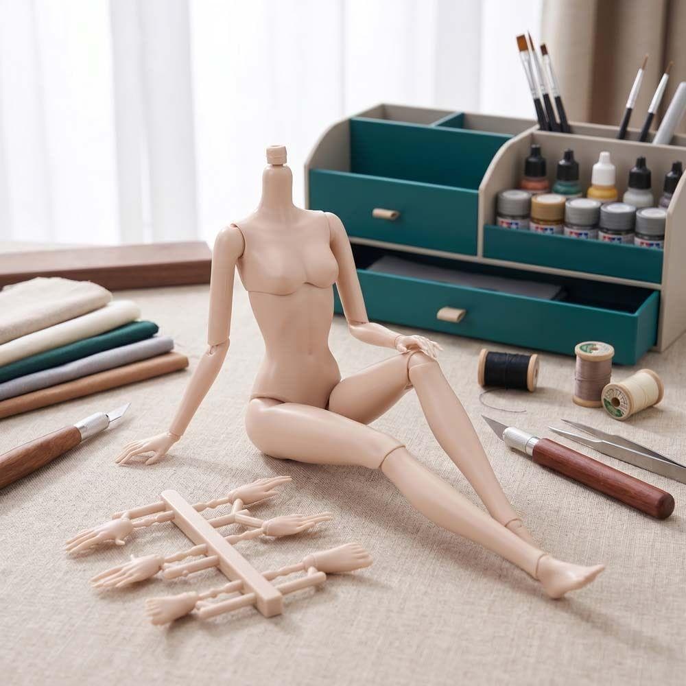 Bonecas BJD Nuas Articuladas , Boneca Super Modelo Móvel De Substituição , Corpo De Figura De Ação Removível