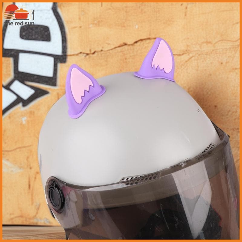 TSBR Capacete Da Motocicleta Decorações De Orelha De Gato Acessório Para Scooter Bicicleta Adesivo Moto Skate Ciclismo .