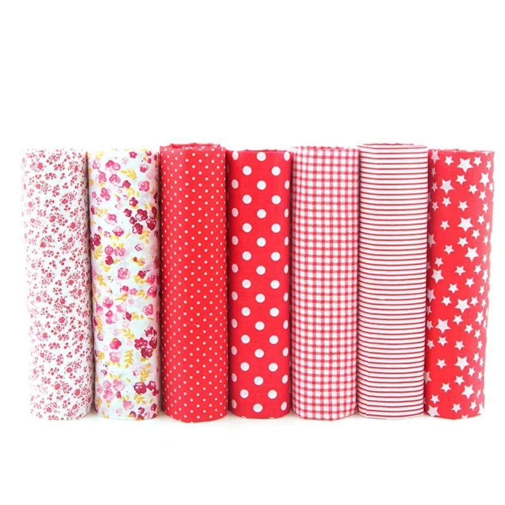 7 Pçs/set Stash De Tecido De Algodão , Patchwork Colorido Pré-Cortado Respirável