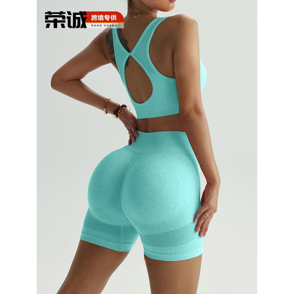 [Novo produto] conjunto de roupas de yoga de malha feminina yoga esportes roupa interior Fitness wear colete correndo ca