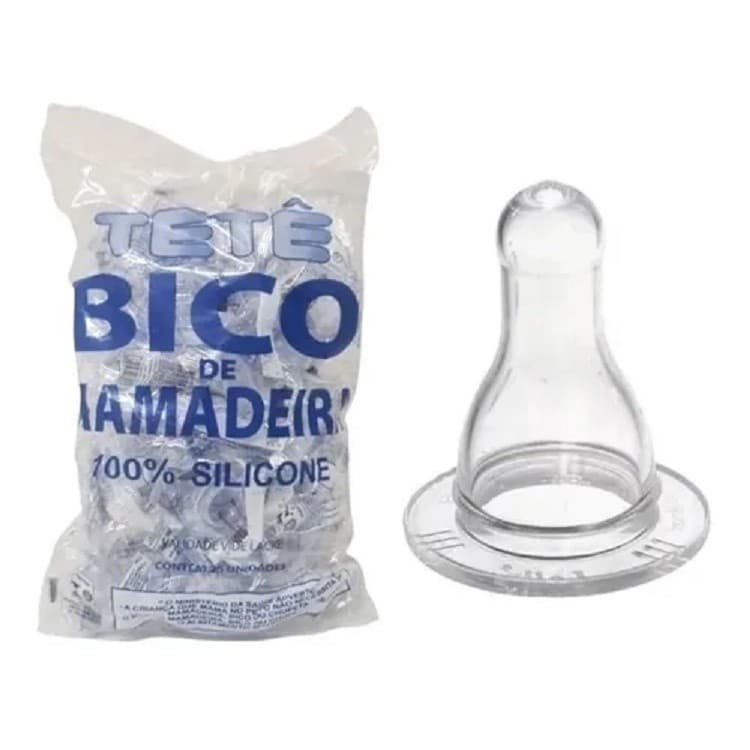 Kit Bico de Mamadeira Redondo c/25 un. 100% Silicone (Tete)