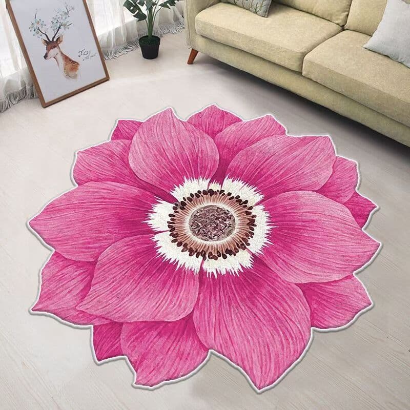 Flor imitação de caxemira tapete antiderrapante sala de estar quarto pé tapete