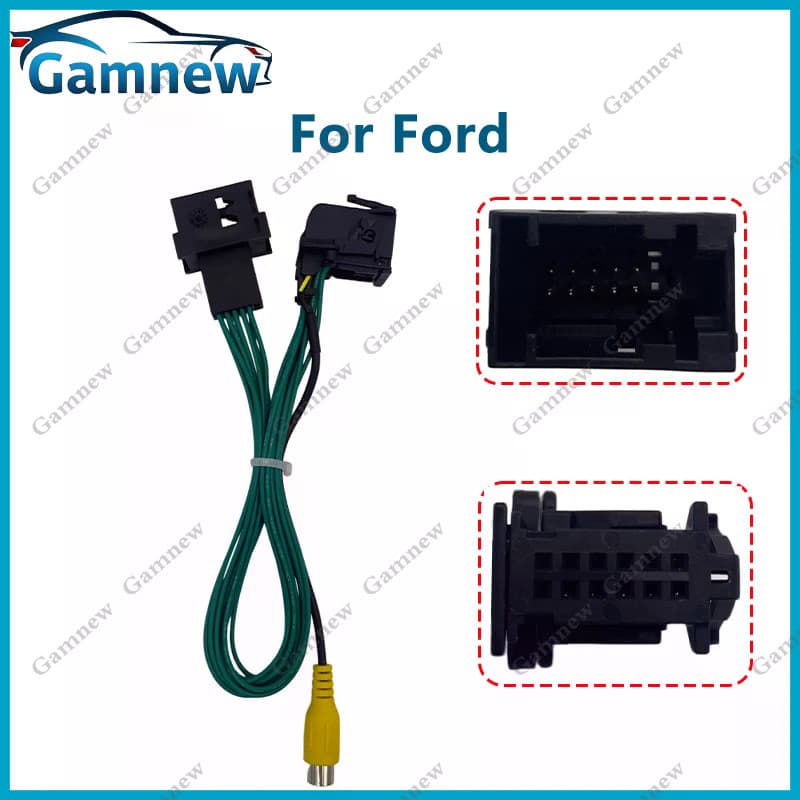 Gamnew Rádio Do Carro Visão Traseira Câmera Reversa Entrada De Vídeo Fio Cabo Plug Conversor Para Ford SYNC 1 Com Tela C