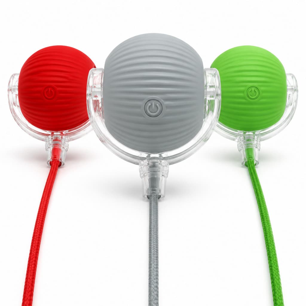 Bolinha de Brinquedo Para Gatos e Cachorros Automática Interativa Recarregável Com Led e Cordinha