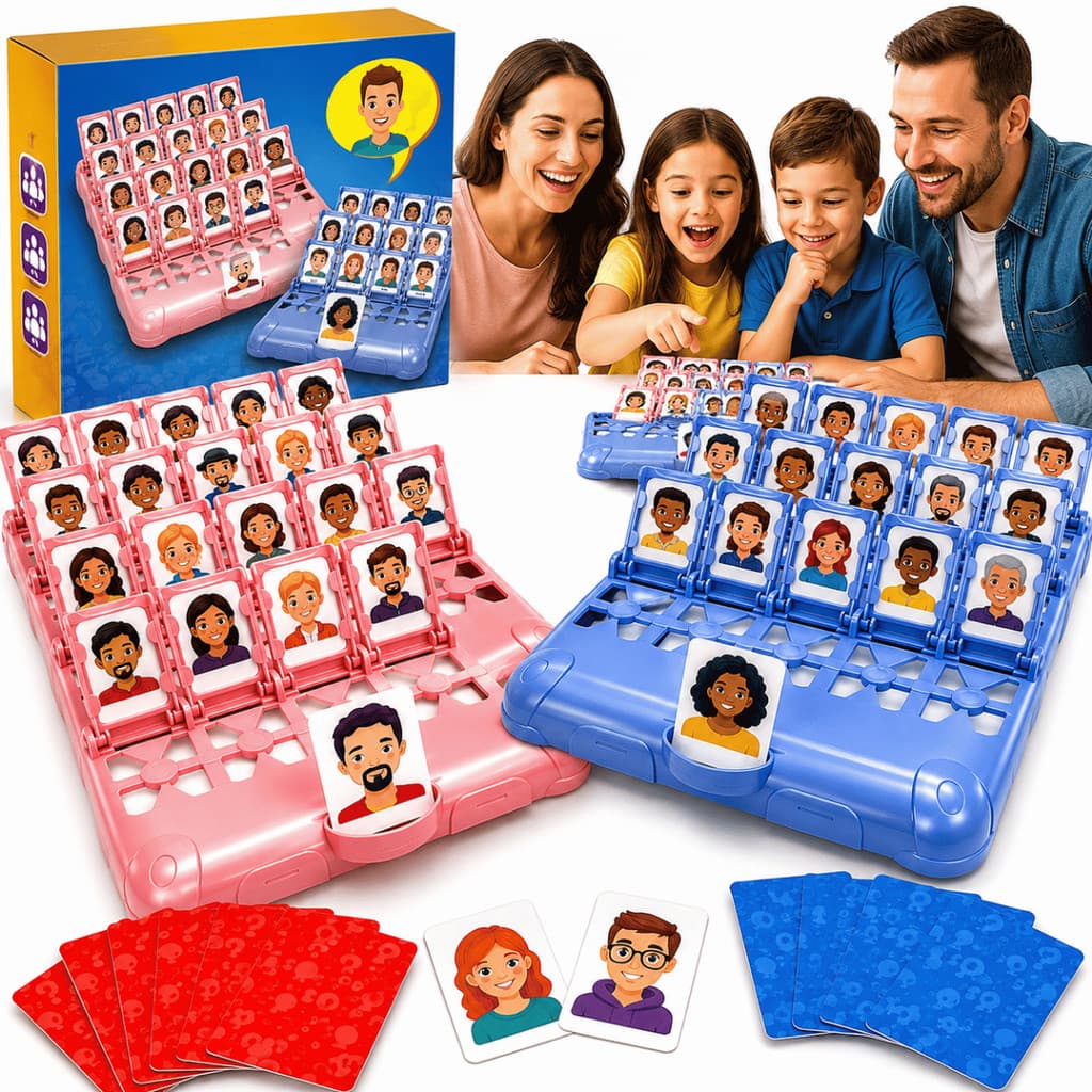 Jogo mini quem sou eu educativo jogos de tabuleiro desafio adivinha diversão em familía