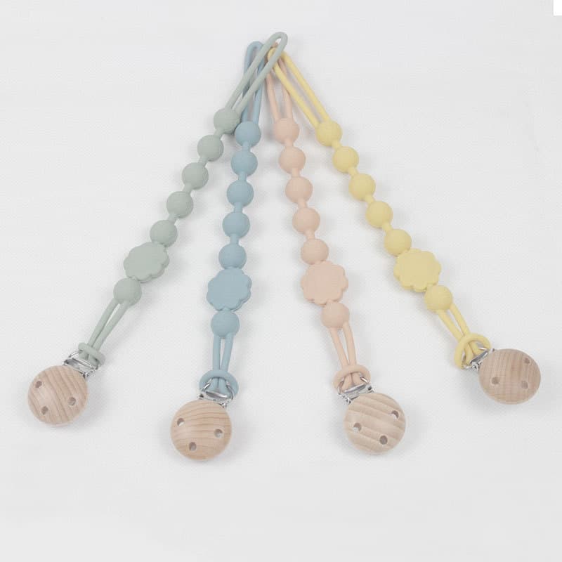 Ins chupeta de bebê anti-queda corrente bebê Molar vara mordedor corda anti-queda pode entrada Silicone chupeta clipe de