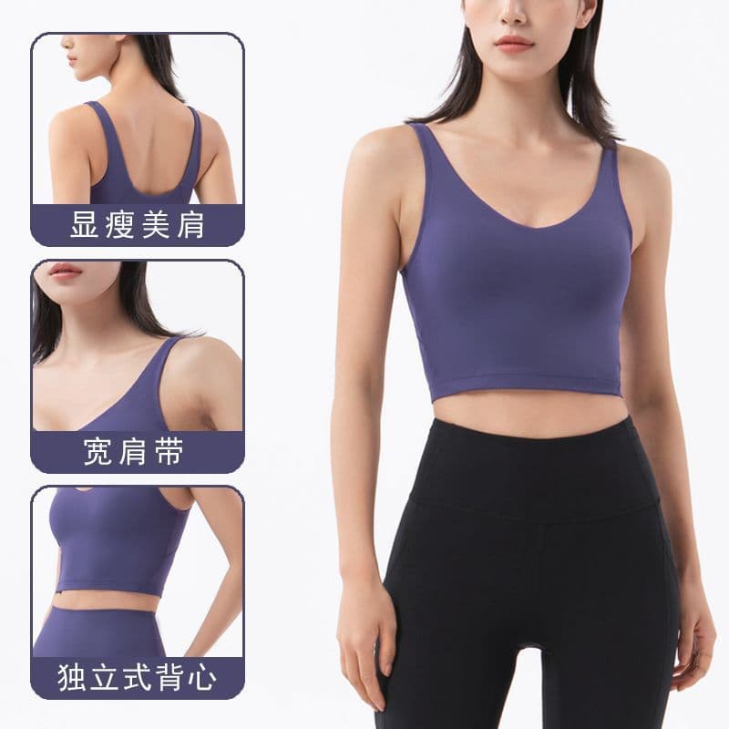 Linda volta esportes roupa interior feminina à prova de choque respirável de secagem rápida roupas de Fitness colete est