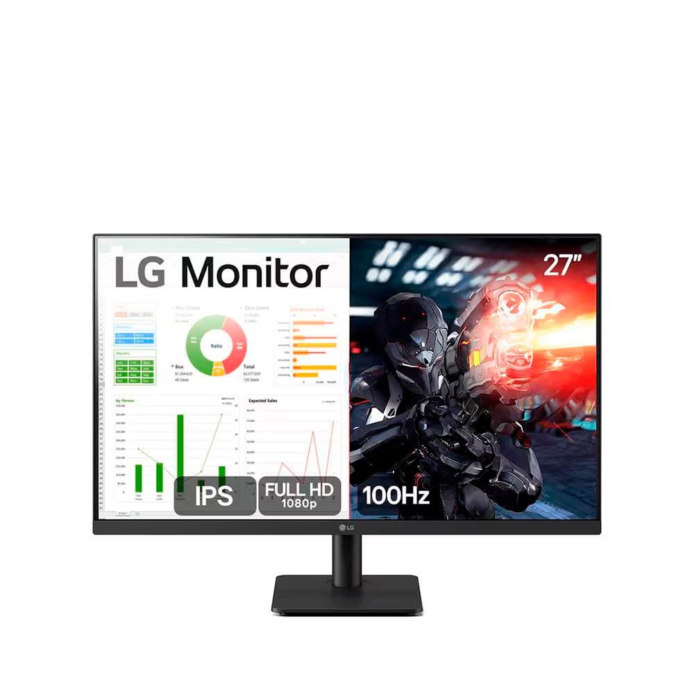Monitor Gamer 27 Polegadas LG 27MS500-B com Tela IPS, Full HD, 100Hz, HDMI e Dynamic Action Sync