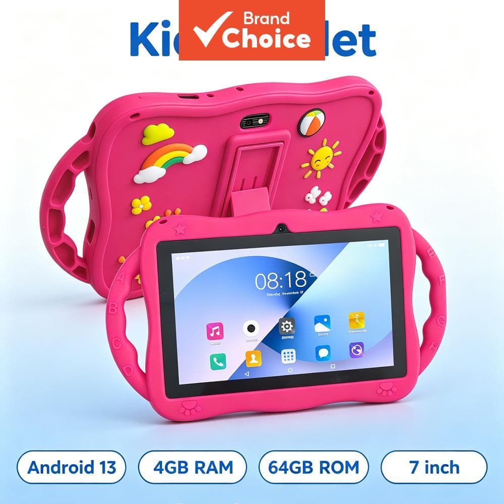Tablet Android de 7 polegadas para crianças, com controle parental, software educativo pré-instalado, suporte a Wi-Fi e