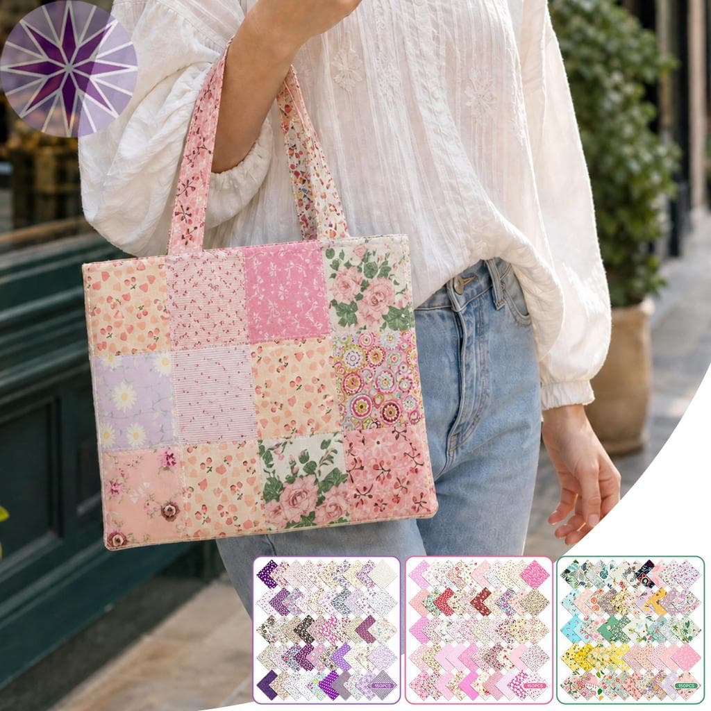 150 Unidades De Tecido Patchwork Quadrado Com 50 Padrões Variados De 5 Polegadas Para Quilting SHOPCYC3141