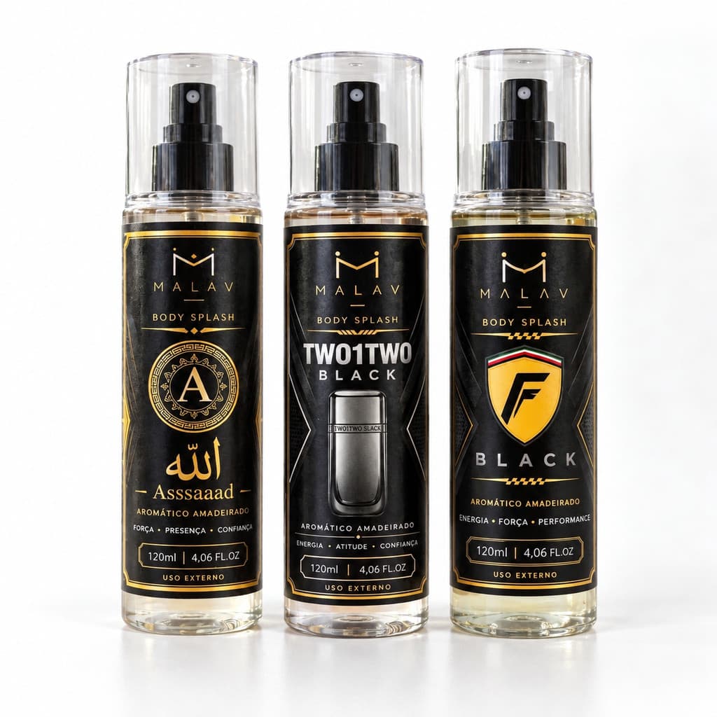 Kit Body Splash Importado Masculino 120ml Spray Corporal Presente