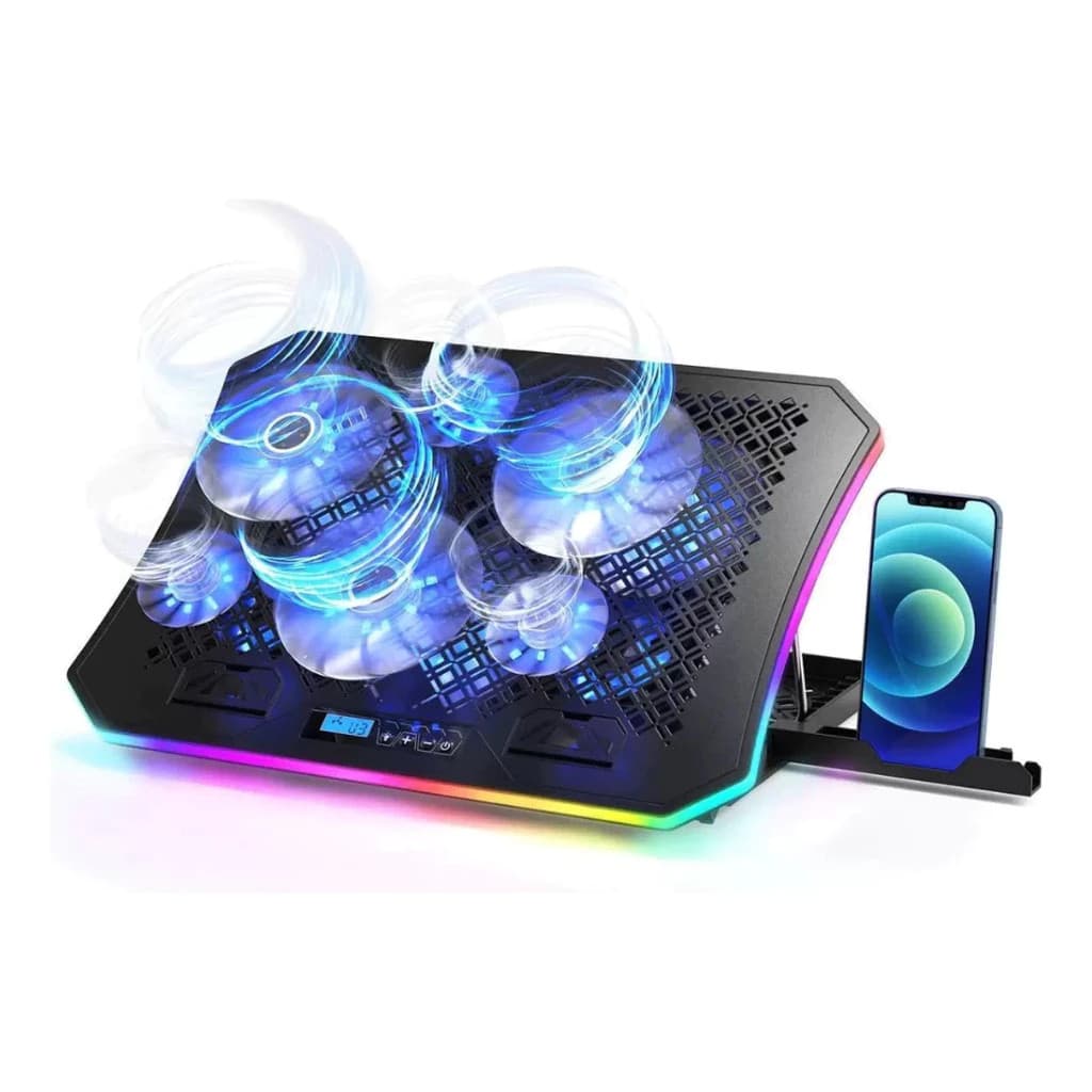 Suporte Notebook Gamer RGB Ergonômico 6 Fans Oberon SP255