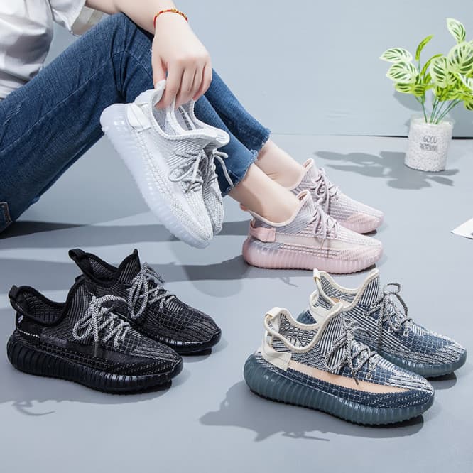 Novos tênis estilo Coconut, unissex, respiráveis, com cabedal em tecido Flyknit, tênis casuais esportivos, tênis de malh