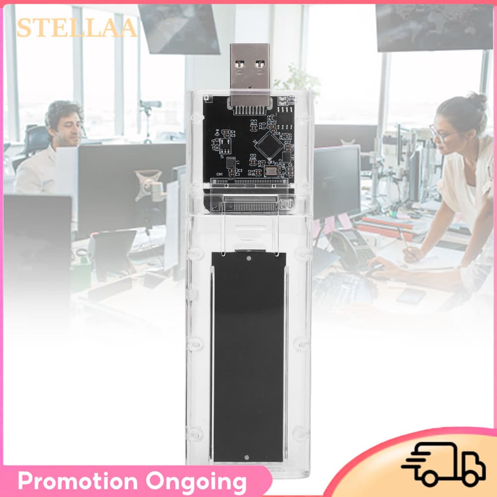 Stellaa-br Leitor de gabinete SSD USB 3.0 M.2 NVMe 5 Gbps Adaptador externo de alta velocidade Design sem ferramentas