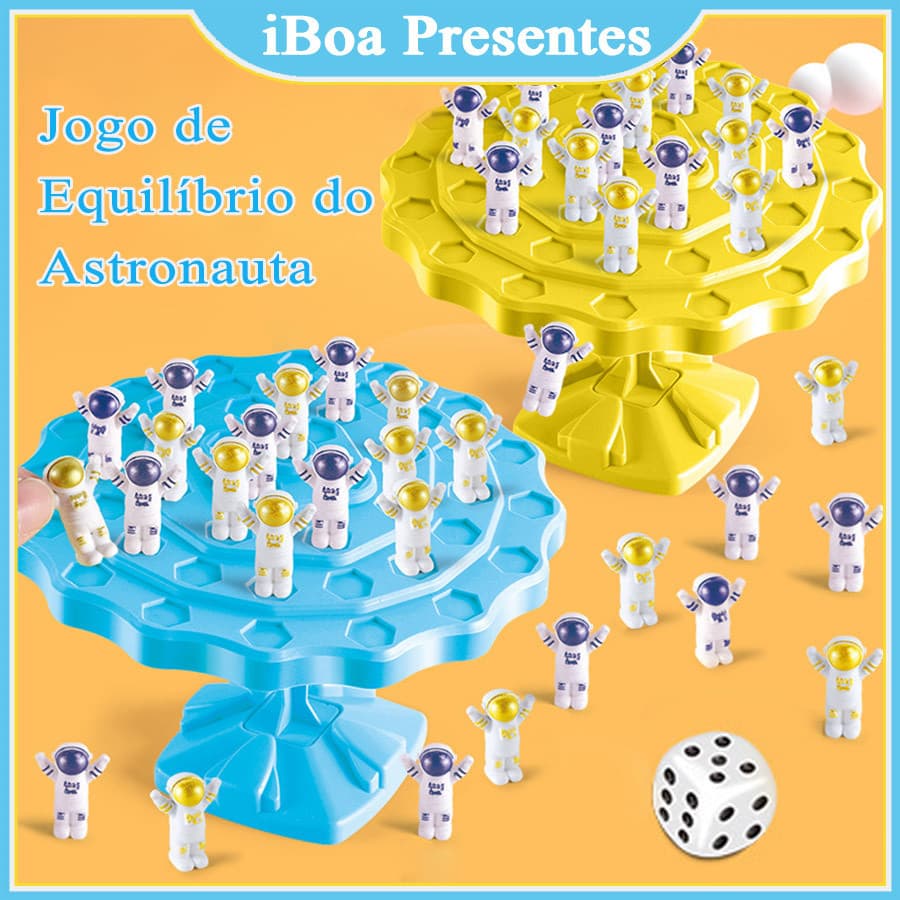 Jogo De Tabuleiro De Equilíbrio Infantil Com 50 Peças De Xadrez De Astronauta Para Família