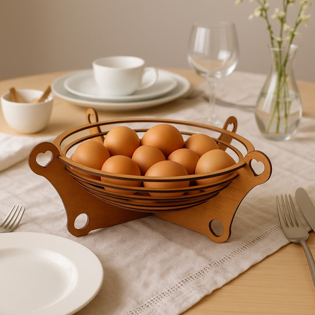 Fruteira Organizador de Cozinha Multiuso Cesto de Ovos de Mesa Bancada Frutas Decoração