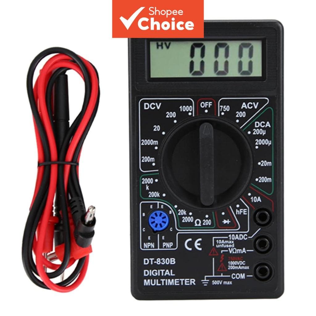 Um Conjunto De Multímetro Digital DT-830B , Testador Multifuncional LCD Portátil Para Fábricas De Laboratórios De Resist