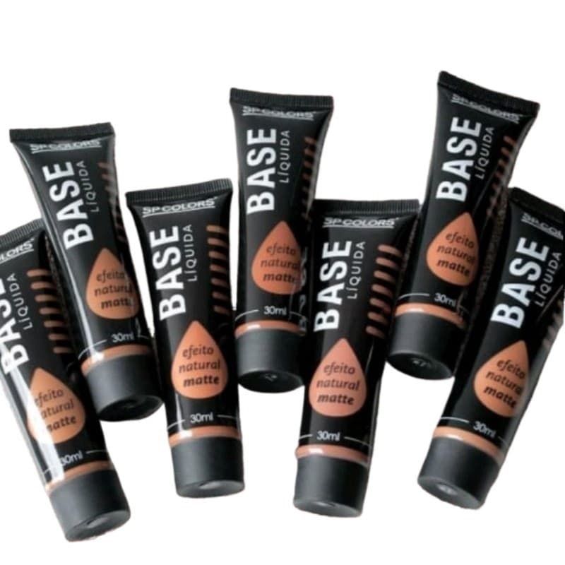 Base Liquida Para Pele Sp Colors Alta cobertura 6 Tons
