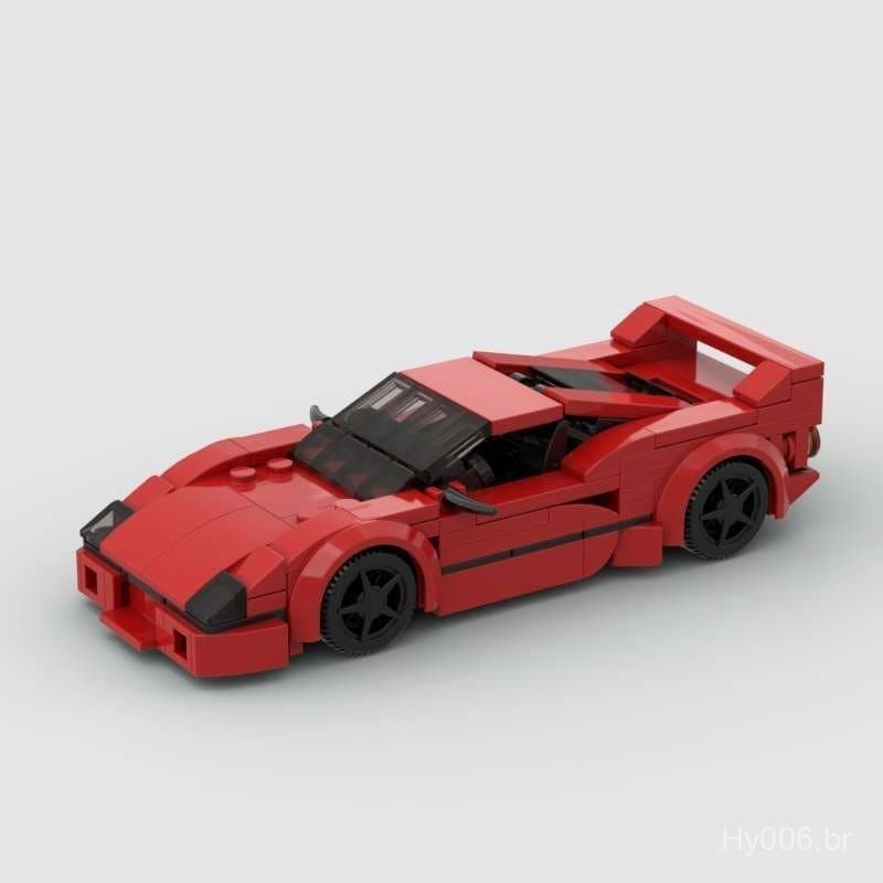 Blocos de Montar MOC Ferrari F40 para Crianças, Meninos e Meninas, Compatível com Peças Técnicas Lego WYLI