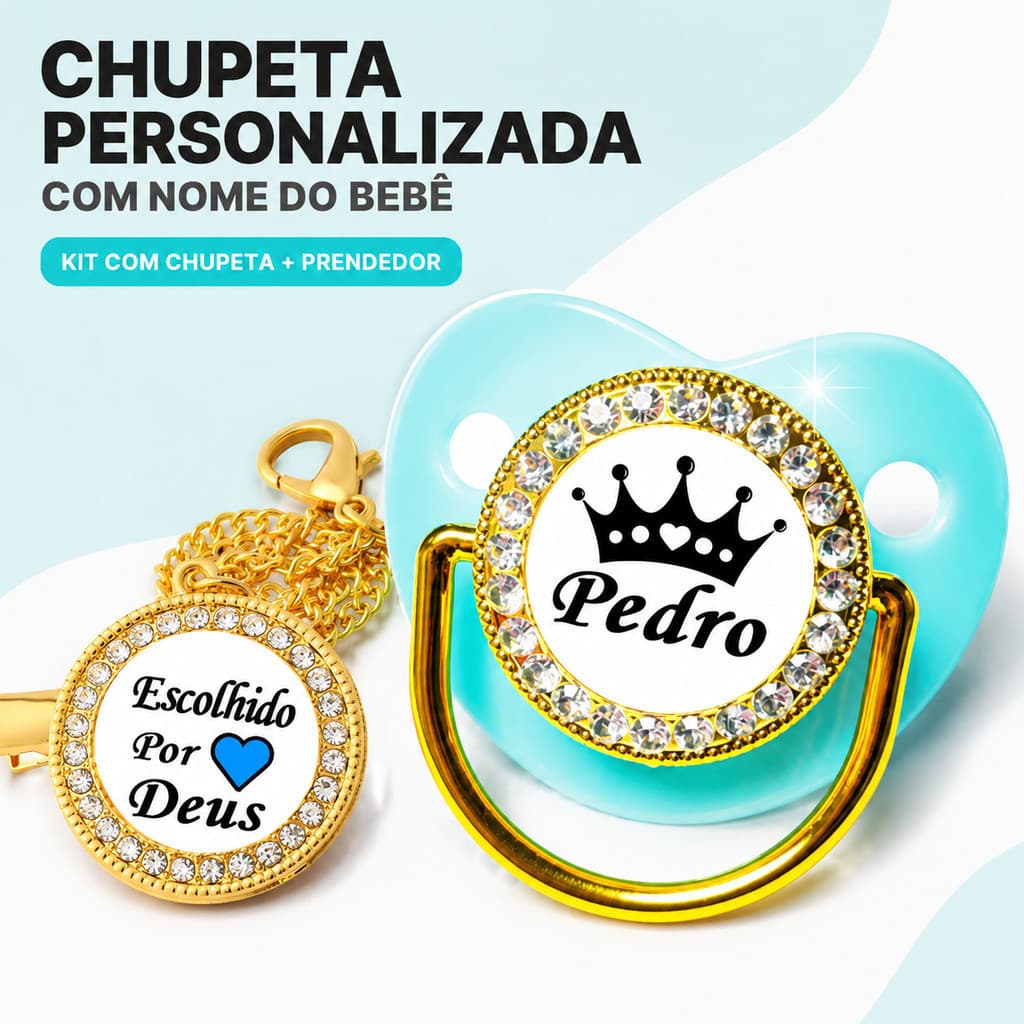 Chupeta plana para bebê, personalizada com nome/foto, inclui prendedor/prendedor de chupeta&L6CG