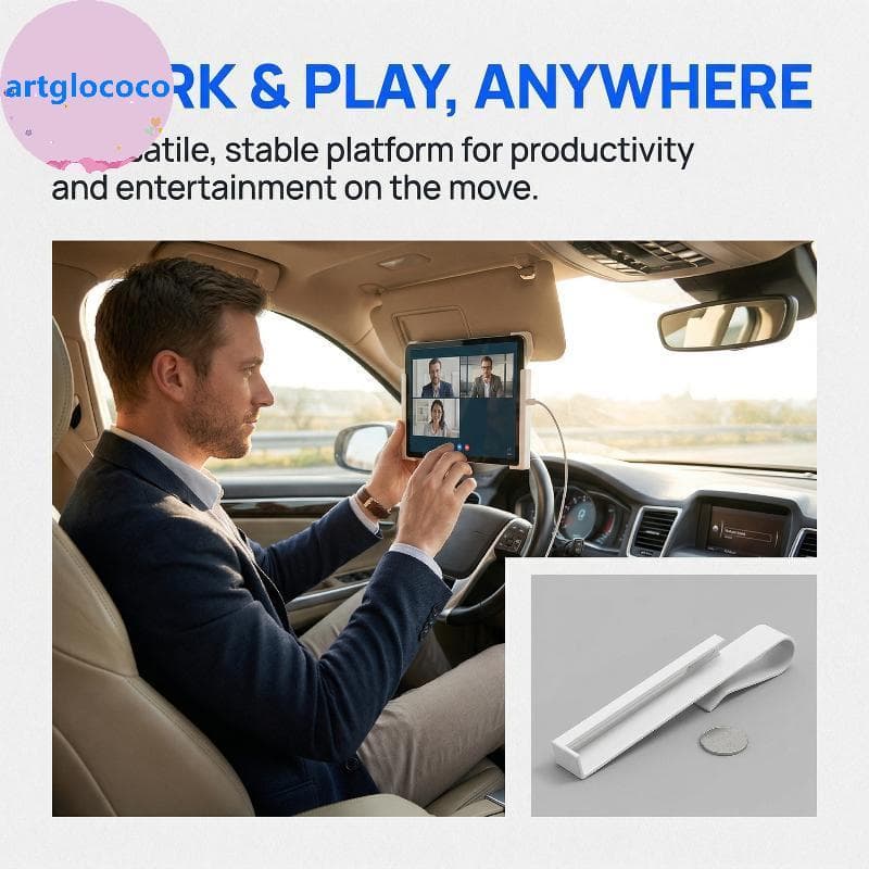 Artglococo Suporte Ajustável Para Tablet E Telefone Com Viseira Solar Carro , 5 Conjuntos Porta De Carregamento Carros D
