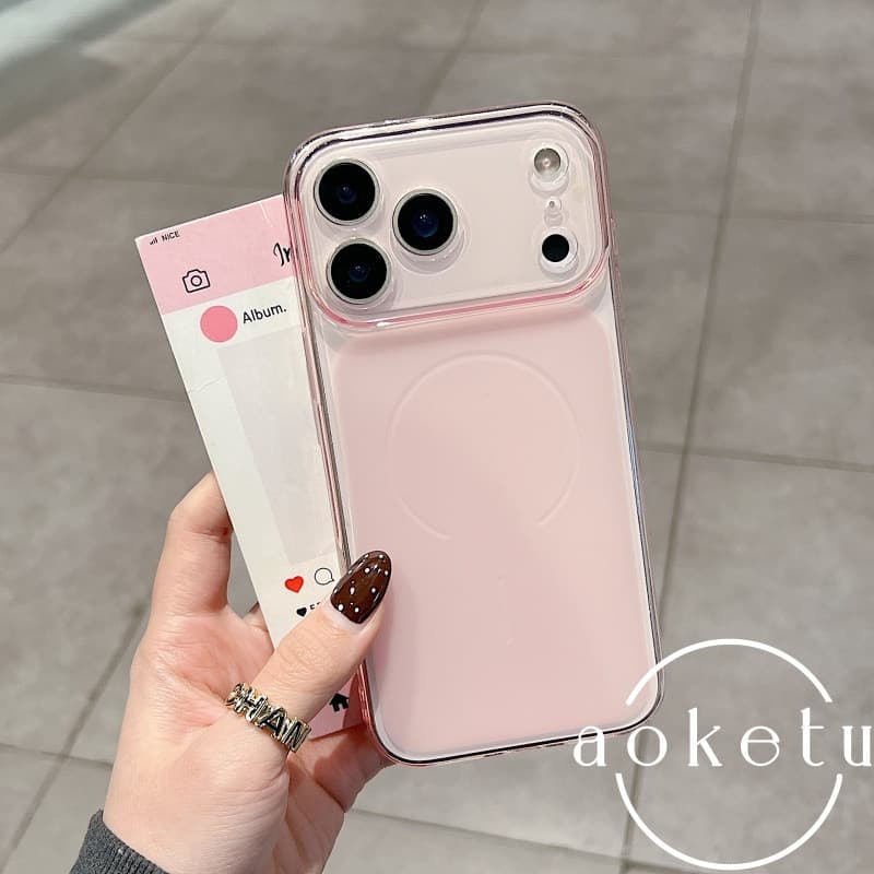 Círculo Ultrafino Janela De Visualização Grande Gira Instantaneamente 17 Capa De Telefone Rosa Adequada Para iPhone 11 1