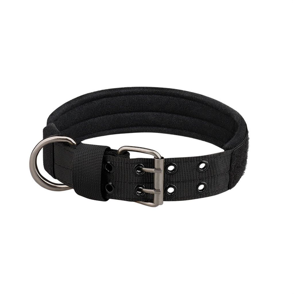 Coleira tática para cães de estimação, fivela ajustável de cinco níveis, coleira para cães grandes, guia ajustável.