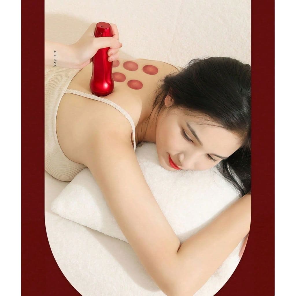 Massageador Portátil Elétrico Ventosa USB com 6 Copos para Relaxamento Muscular DONG