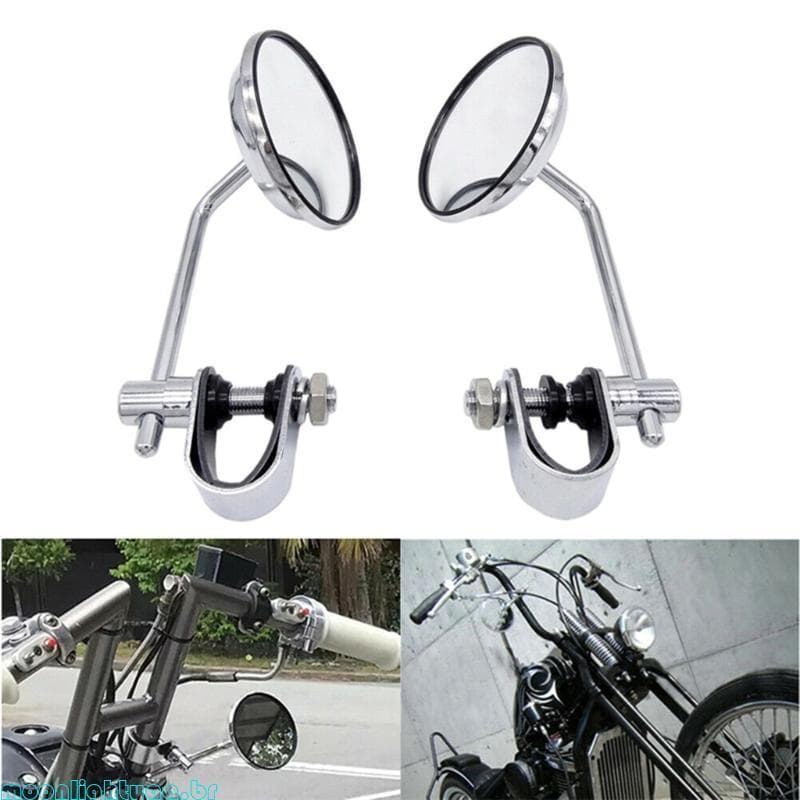 moonlightyaa1 2 Pçs Universal 7 8 22mm Barra Final Espelho Traseiro Motocicletas Acessórios Moto Scooters Retrovisor Sid