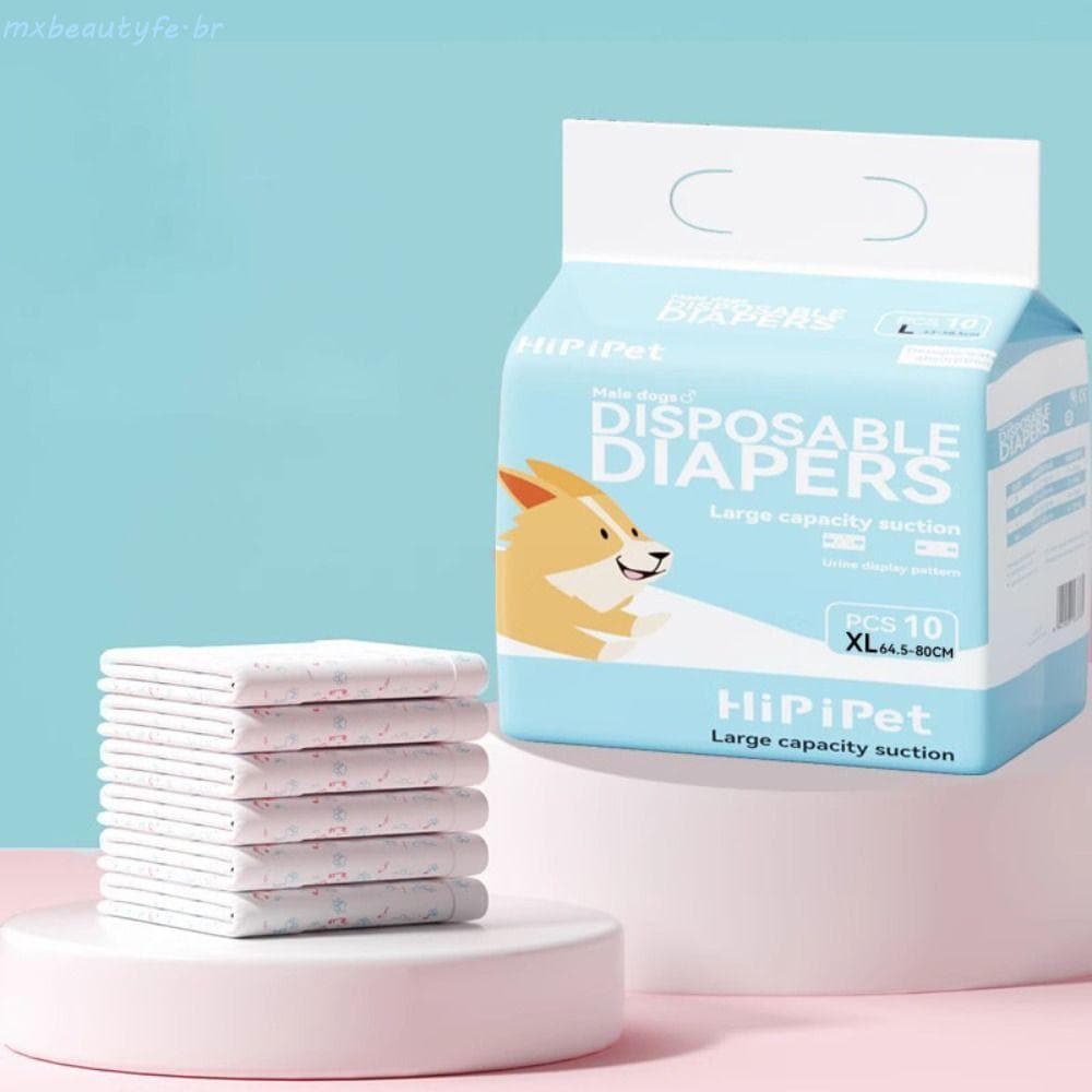 MXBEAUTYFE 10 Unidades De Calças Menstruais Para Cães , Fraldas Descartáveis De Algodão De Grande Capacidade Animais De 