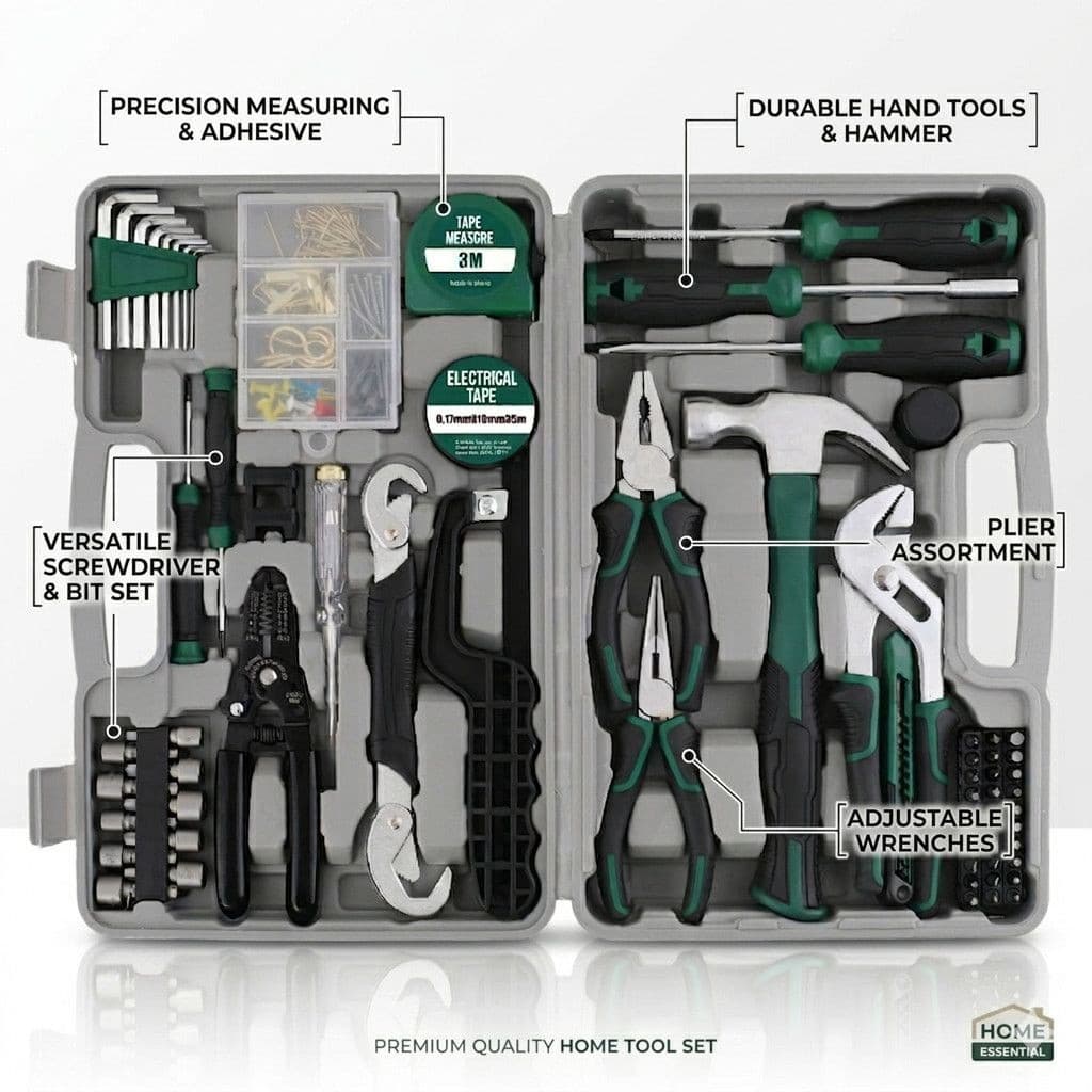 Conjunto de ferramentas de hardware doméstico, caixa de ferramentas combinada com presentes, reparo doméstico, caixa de 