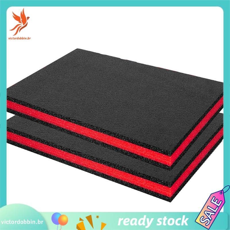 [victordobbin.br] Para Armazenamento E Proteção De Organização De Caixa De Ferramentas-2 Folhas De Espuma Com Absorção D