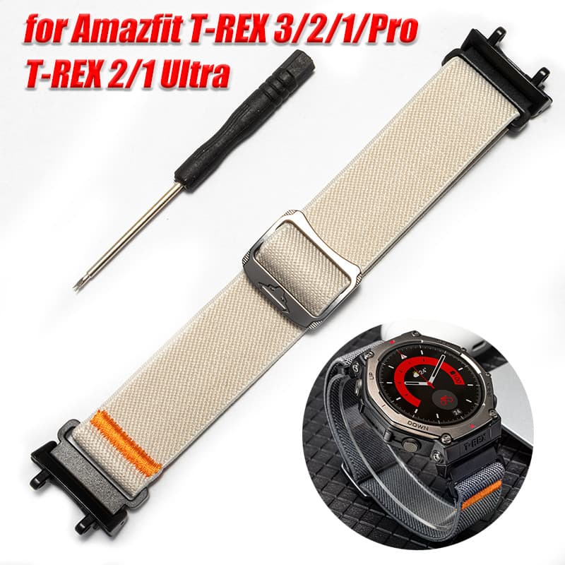 Pulseira De Nylon Para Amazfit T-REX 3/2/1/Pro Substituição Macia Respirável Ultra Smartwatch Relógio Inteligente