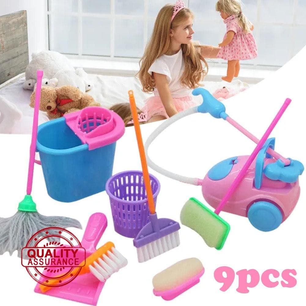 Conjunto de brinquedos de limpeza em miniatura, brinquedos infantis, brinquedos educativos para meninos, P4a1 FHXH