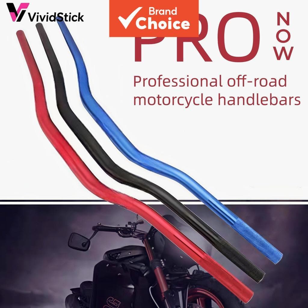 Guidão Off-Road Cônico de Liga de Alumínio CNC Vividstick, Fat-Bar 28–22 mm Anti-Dobra, acessórios de moto