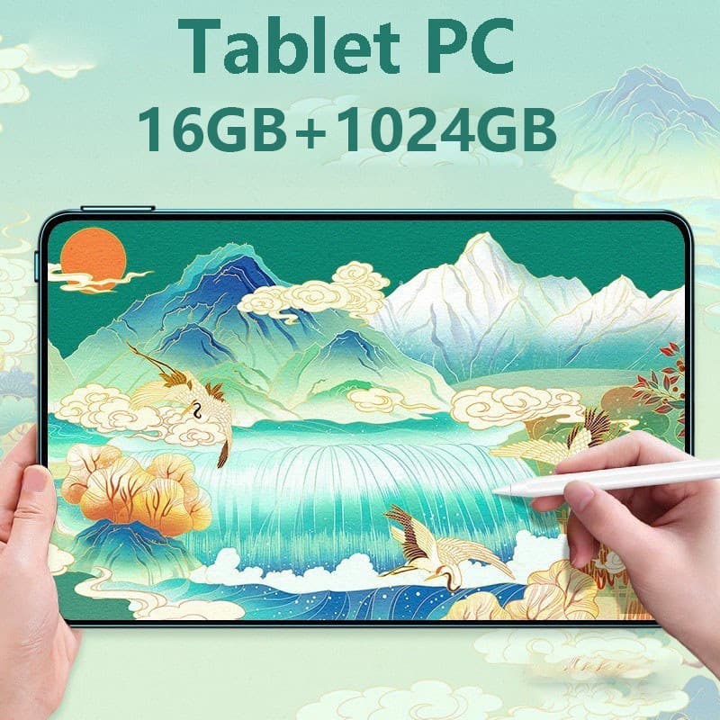 2026 Tablet Pro 11 novo marca original 16+1024GB tela grande PC com Android 12 Dual SIM/Wi-Fi Curso Online
