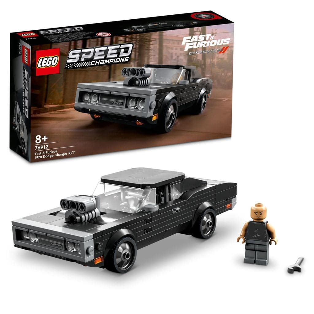 LEGO Speed ​​Champions Velozes e Furiosos 1970 Dodge Charger R/T 76912 Brinquedo de Blocos de Montar Presente Carro d...