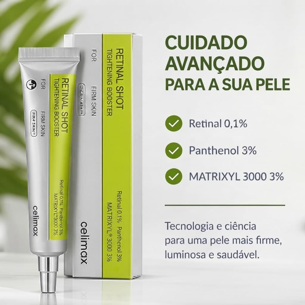 Creme Facial Celimax Retinal Shot 0.1% Firmador Anti-idade Rugas e Linhas Finas