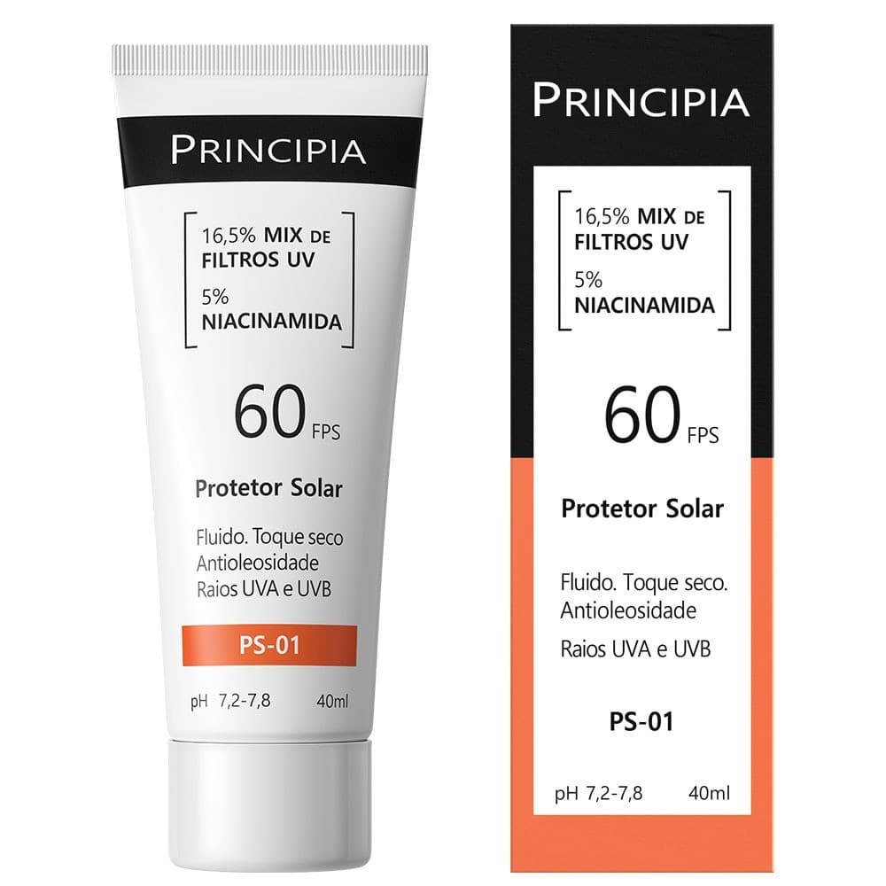 Protetor Solar Facial PS-01 FPS 60 Principia protetor solar rostoa