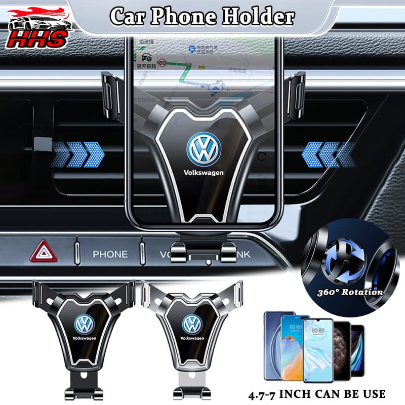 Suporte Para Telefone Carro Volkswagen 360 ° De Giratório Celular Automático Por Gravidade Montagem Em VW Polo UP T Cros