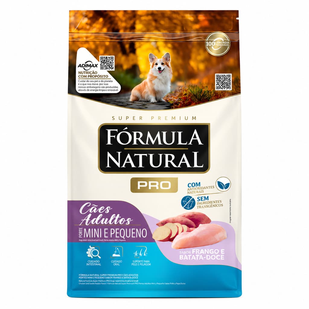 Ração Para Cachorro Adulto Fórmula Natural Pro Porte Mini Pequeno Frango Batata Doce 1KG