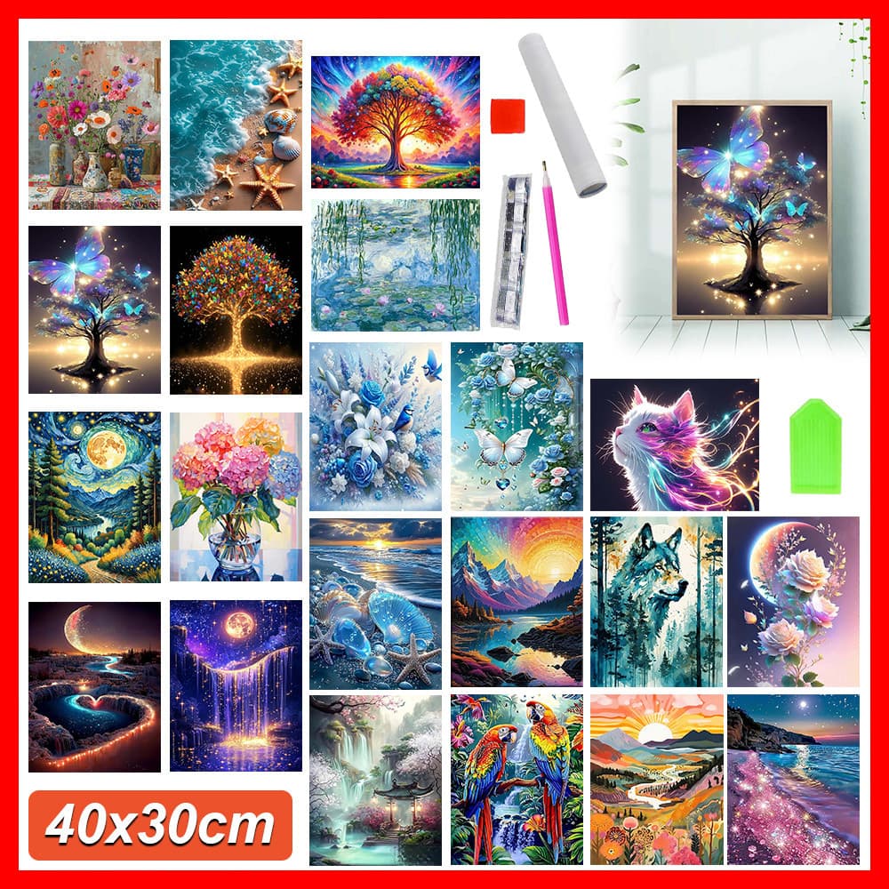 [Pintura de diamante 5D para adultos] 30 x 40 cm Full Diamond Gem Craft Pintura de decoração de sala de estar