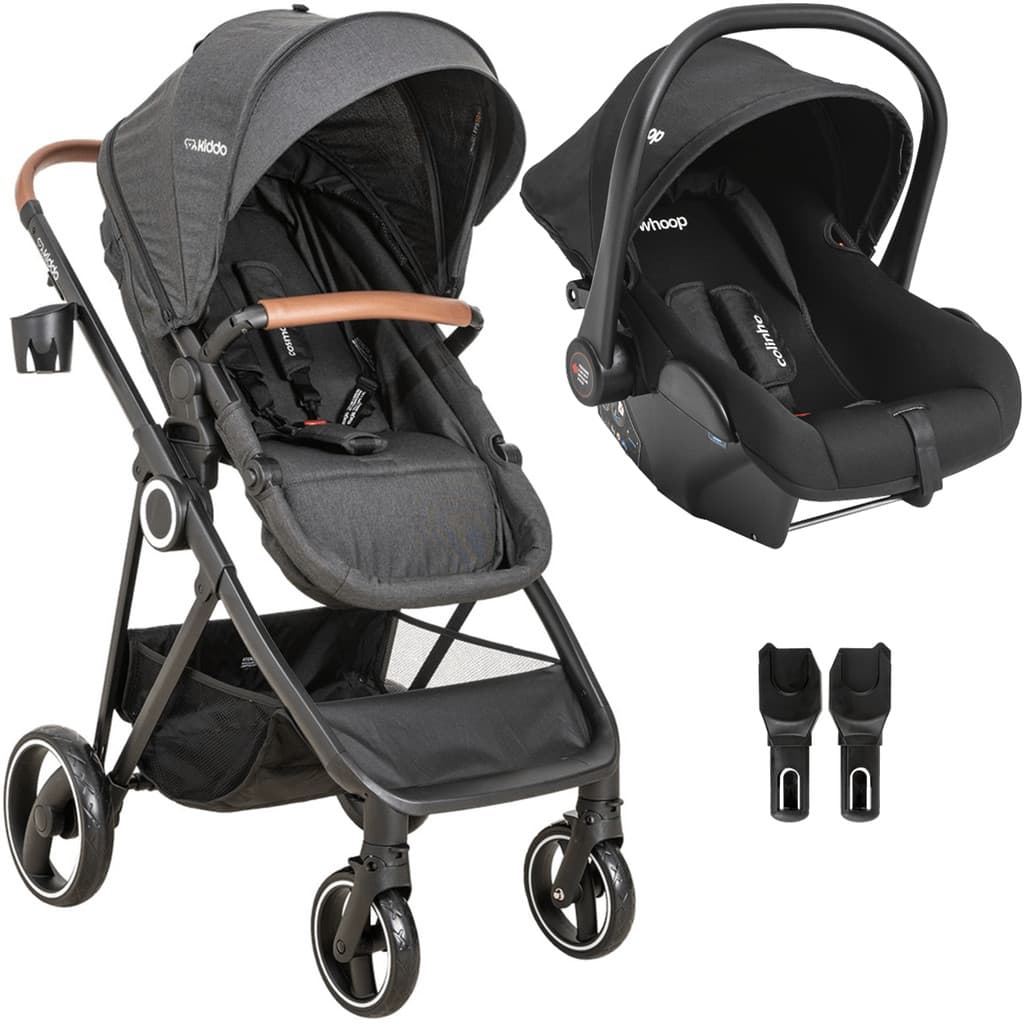 Carrinho de Bebe Moises com Bebe Conforto Colinho Kiddo Cosmos Preto