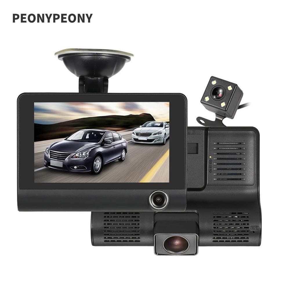 Gravador DVR Para Carro PEONY , Full HD 170 ° Câmera Grande Angular De 3 Lentes , Traseira G-Sensor 1080P